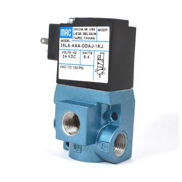 Малые трехлинейные клапаны MAC. Серия 36L