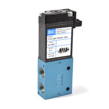 Малые трехлинейные клапаны MAC. Серия 37